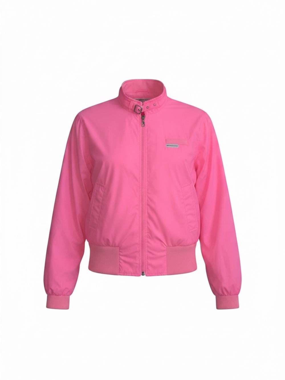 Members Only Neon Pink Nylon Bomber Jacket Women’s XL